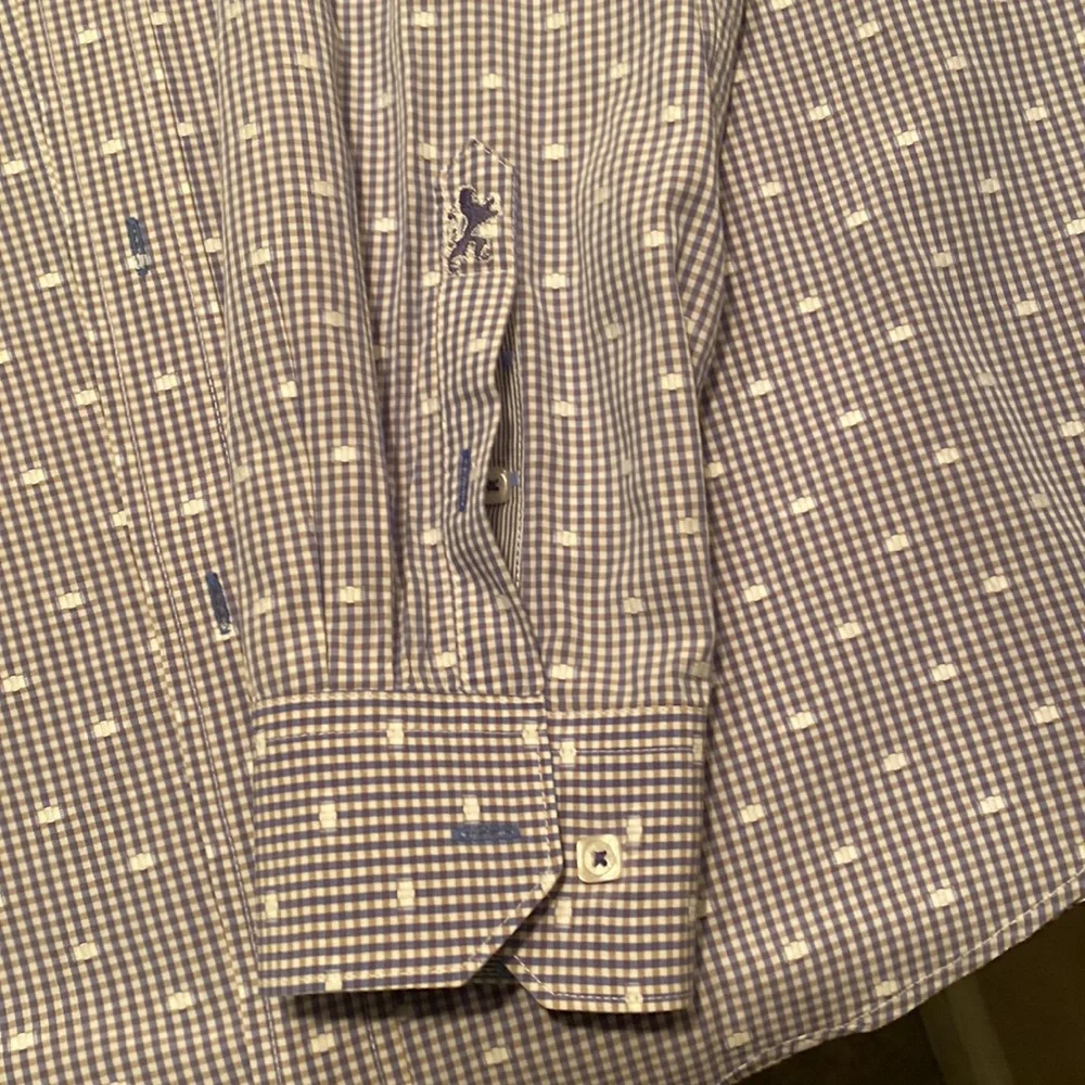 Mens Bugatchi print button down - Picture 4 of 6